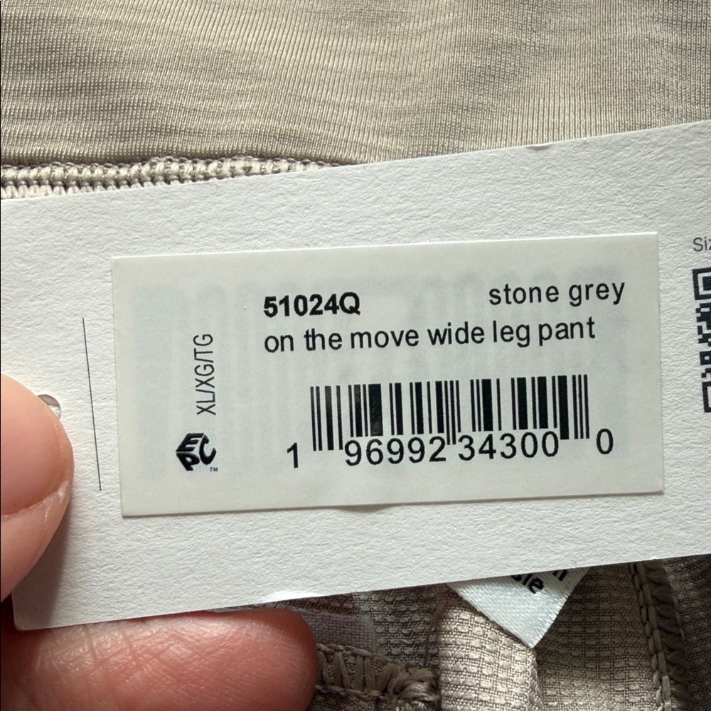 Stone Grey "On the Move" Wide Leg Pant - XL/XXL